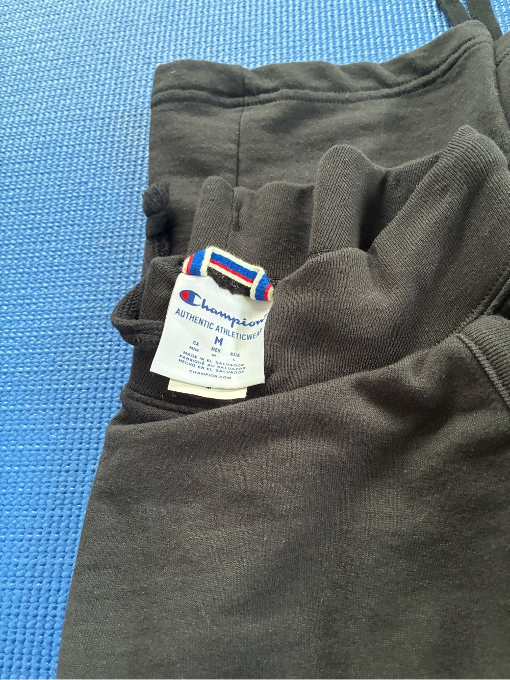 Champion Black Sweatpants with Red-Blue Trim Tag - 2 pair never worn